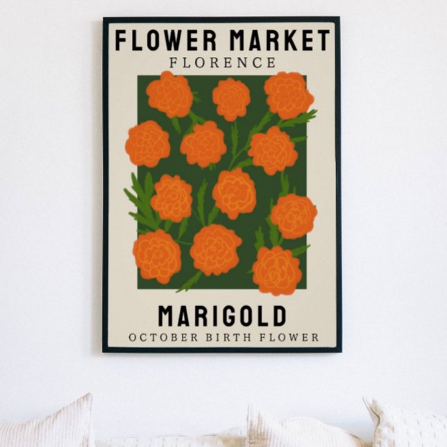 Poster Fleur personnalisée Marché Fleur de naissance Art  (Créateur téléchargé)