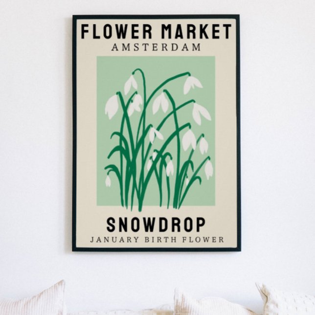Poster Fleur personnalisée Marché Fleur de naissance Art  (Créateur téléchargé)