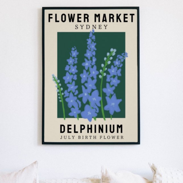 Poster Fleur personnalisée Marché Fleur de naissance Art  (Créateur téléchargé)