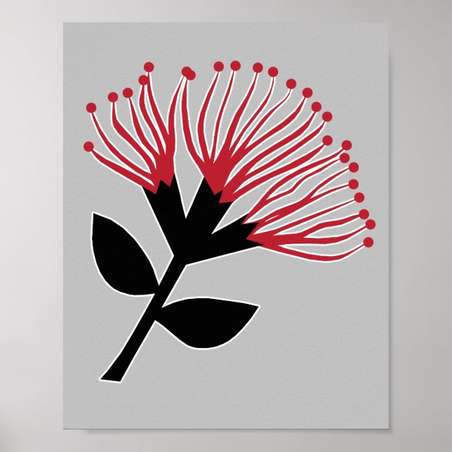 Poster Fleur Pohutukawa, Nouvelle-Zélande (Devant)