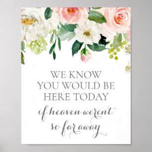 Poster Fleur Rose Nous Savons Que Vous Seriez Ici Aujourd