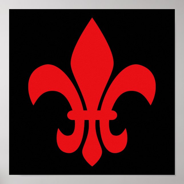 Poster Fleur rouge de Lys (Devant)