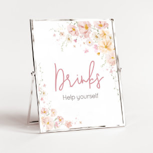 Poster Fleur sauvage Baby in Bloom Baby shower Boissons