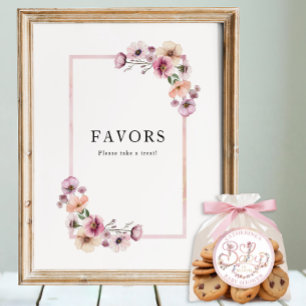 Poster Fleur sauvage Baby In Bloom Baby shower Faveurs Si