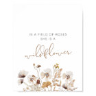 Poster Fleur sauvage Boho