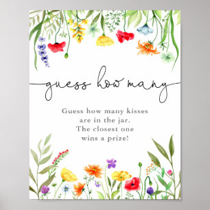 Poster Fleur sauvage coloré Devis Combien de jeux