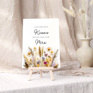 Poster Fleur sauvage Combien de baisers Fête des mariées 