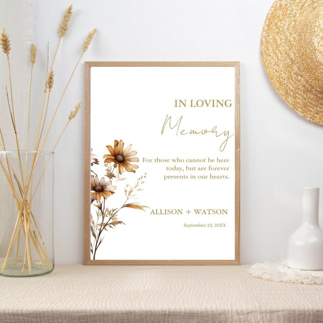 Poster Fleur sauvage dans Love mémoire signe mariage pour (Créateur téléchargé)
