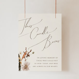 Poster Fleur sauvage d'automne Boho   Beige Cette Bougie 