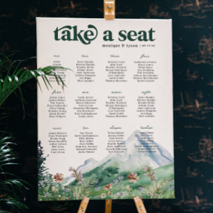 Poster Fleur sauvage de montagne Siège de table Mariage
