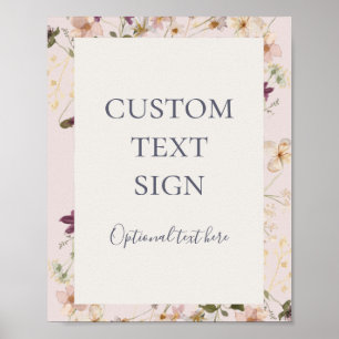 Poster Fleur Sauvage de Printemps Cartes et Cadeaux Blu