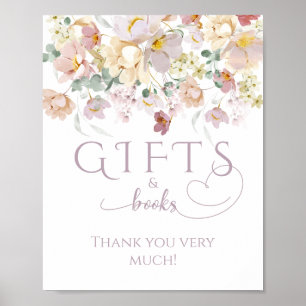 Poster Fleur sauvage de printemps Purple Girl Baby shower