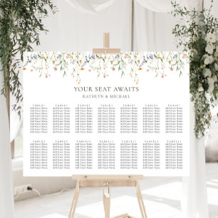 Poster Fleur sauvage Floral Jardin Mariage 14 Table Siège