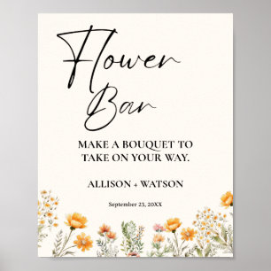 Poster Fleur sauvage Flower bar signe fleur de douche nup