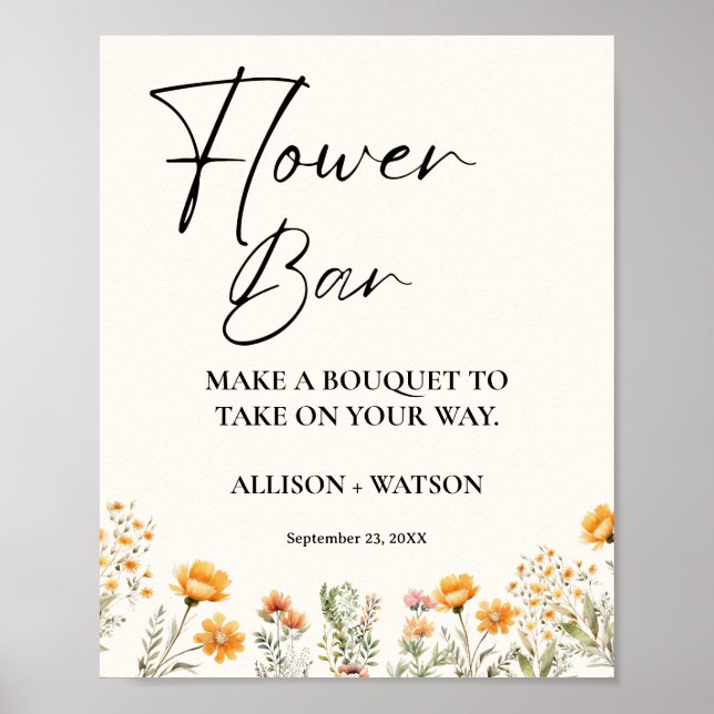 Poster Fleur sauvage Flower bar signe fleur de douche nup (Devant)