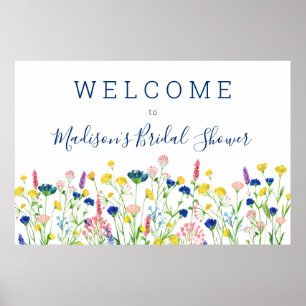 Poster Fleur sauvage Garden Fête des mariées signe de bie