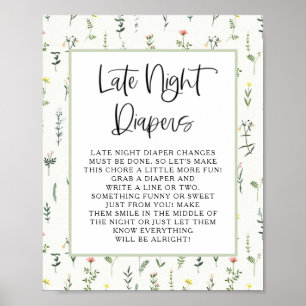 Poster Fleur sauvage Garden Late Night Diapés