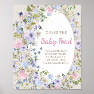 Poster Fleur sauvage ivoire pastel rose Guess de la nourr