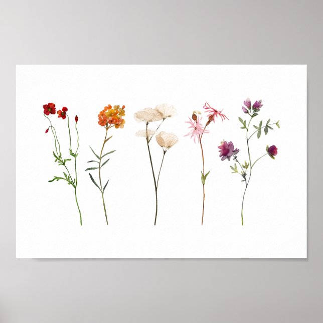 Poster Fleur sauvage Lesbian Pride Wall Art (Devant)