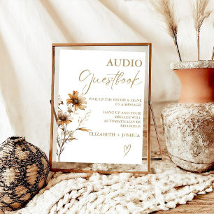 Poster Fleur sauvage modernePanneau de la table de Graiss