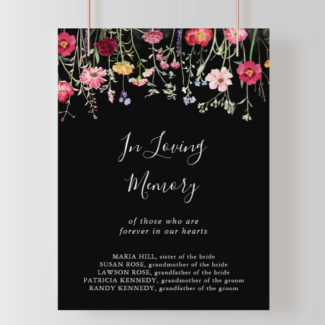 Poster Fleur sauvage Multicolor Jardin dans la mémoire ai (Créateur téléchargé)