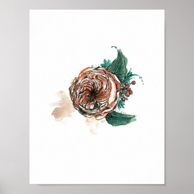 Poster Fleur sauvage : Peony (Devant)