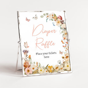 Poster Fleur sauvage Petit Papillon Déchets