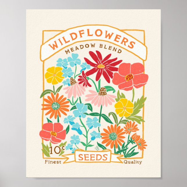 Poster fleur sauvage Seed Packet (Devant)