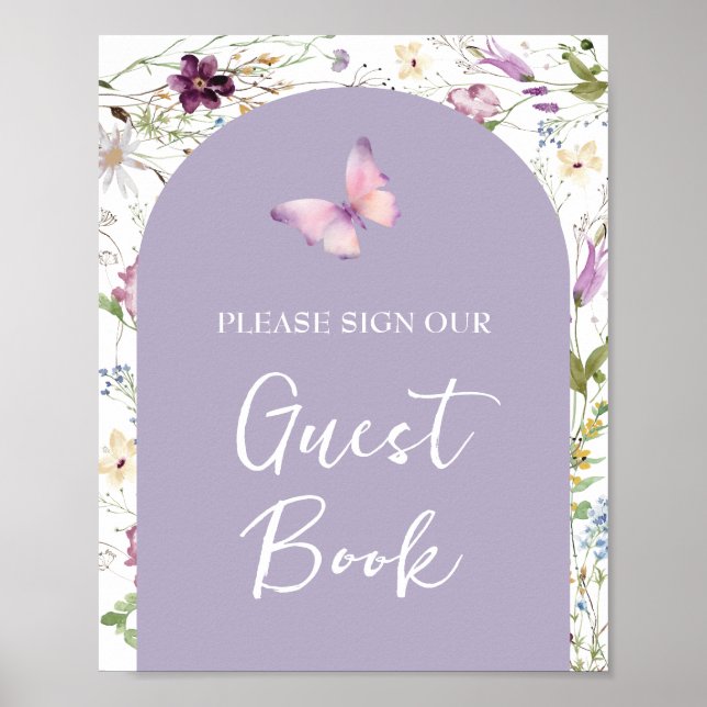 Poster Fleur sauvage Wild ONE Butterfly Garden Livre d'in (Devant)