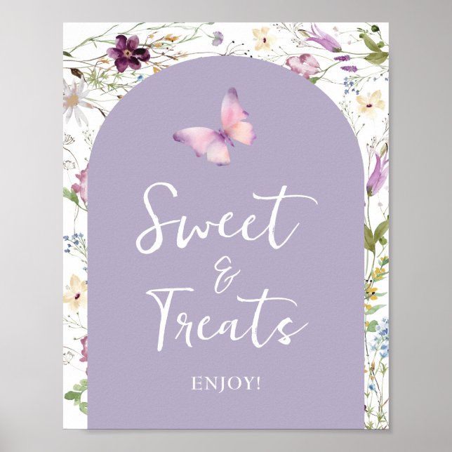 Poster Fleur sauvage Wild ONE Papillon doux & Traitements (Devant)