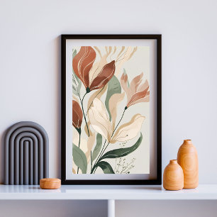 Poster Fleur terrestre - Mur botanique Abstrait Art IV