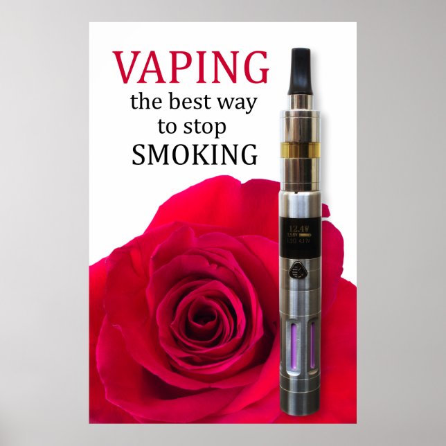 Poster Fleur Vapeur et rose (Devant)