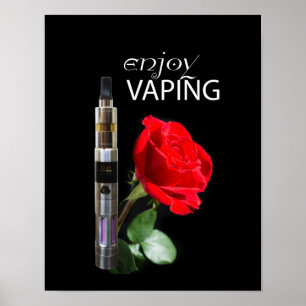 Poster Fleur Vapeur et rose