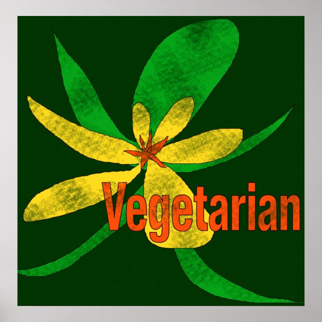 Poster Fleur végétarienne (Devant)