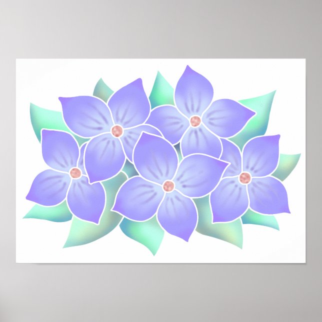 Poster Fleur violette noble. (Devant)