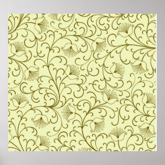 Poster Fleuris Vintage : Illustration de fond magnifique