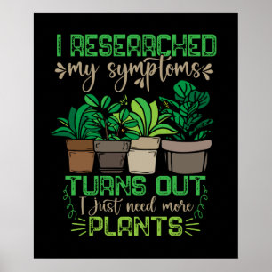 Poster Fleuriste Femmes Drôle Plante Amant Mère Jardinage