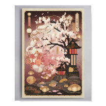Fleurs à Dusk : Une soirée japonaise paisible