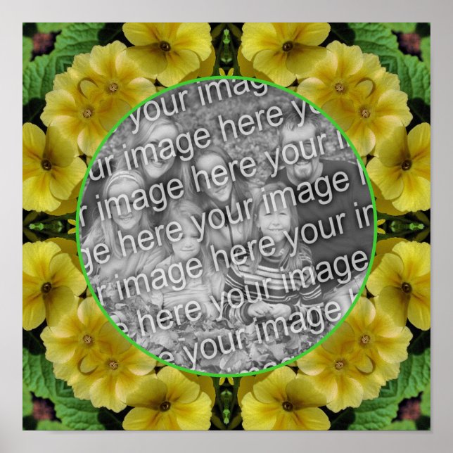 Poster Fleurs Abstraites de Primrose Créez votre propre p (Devant)