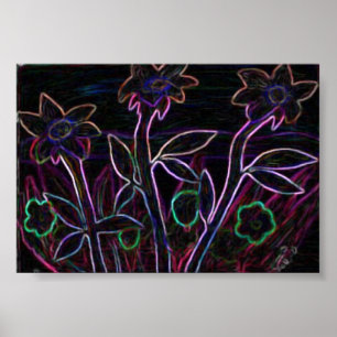 Poster Fleurs Aglow
