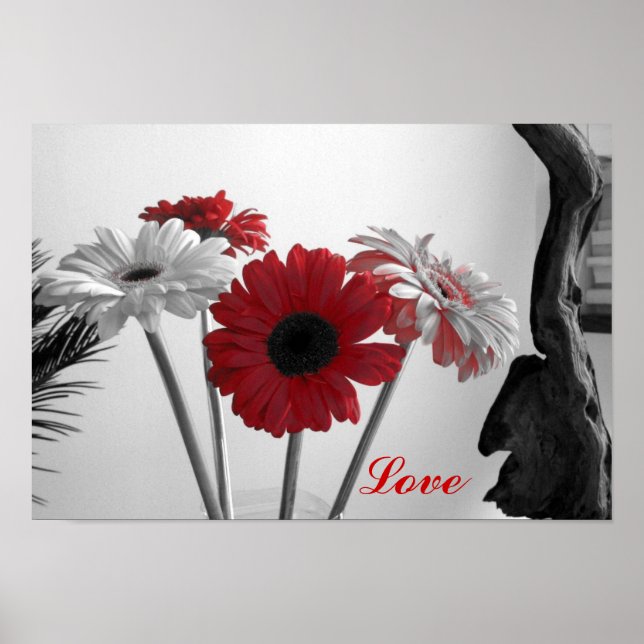 Poster Fleurs, Amour (Devant)