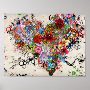 Poster Fleurs artistiques