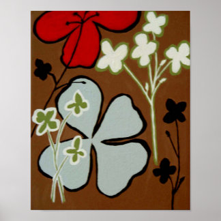 POSTER FLEURS BLEUES SUPER