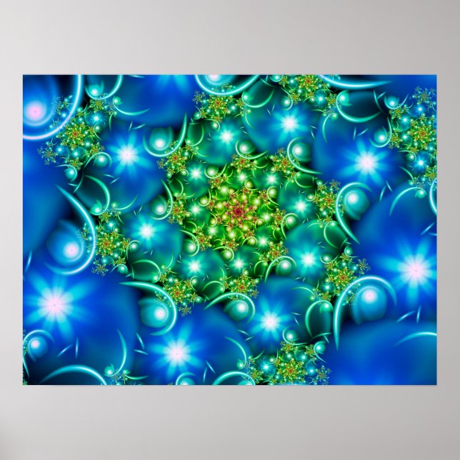 Poster Fleurs Blue Star (Devant)