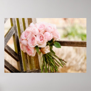 Poster Fleurs   Bouquet rose