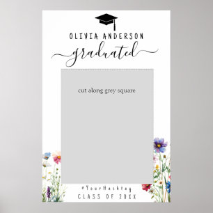 Poster Fleurs colorées de la fête de graduationPhoto Boot