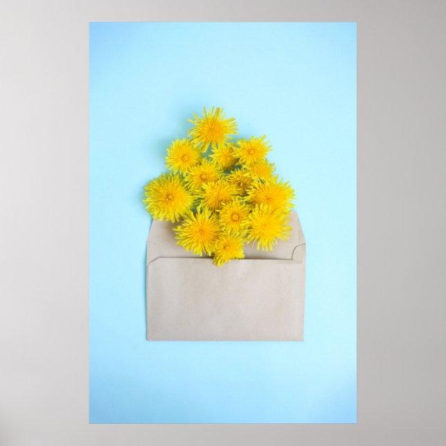Poster Fleurs | Dandelions dans l'enveloppe (Devant)