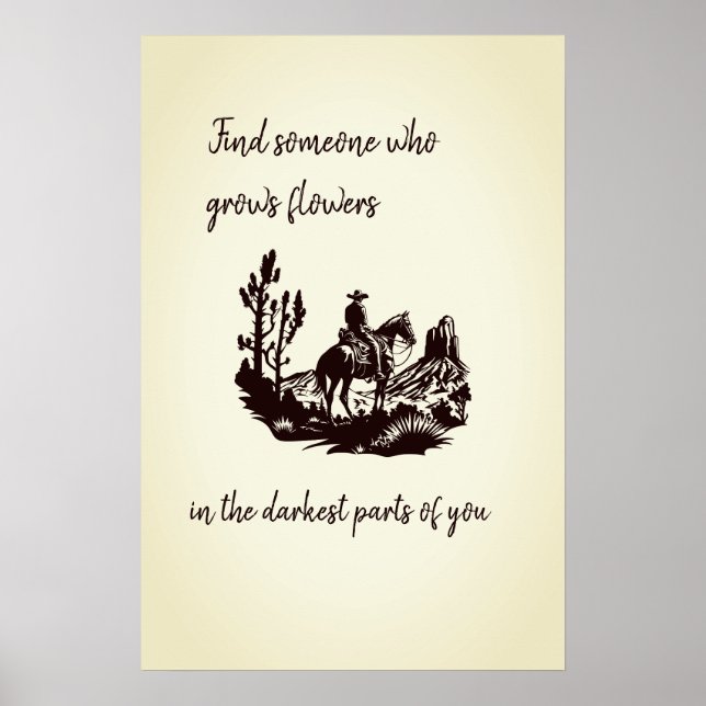 Poster Fleurs dans les parties les plus sombres de vous P (Devant)