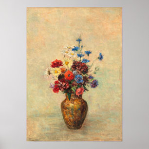 Poster Fleurs dans un vase (1910) par Odilon Redon