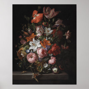 Poster Fleurs dans un vase en verre, 1704
